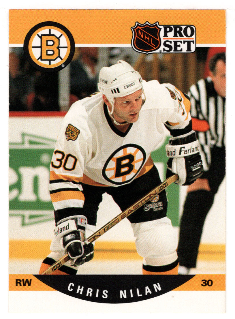 Chris Nilan - Boston Bruins (NHL Hockey Card) 1990-91 Pro Set # 409 Mint