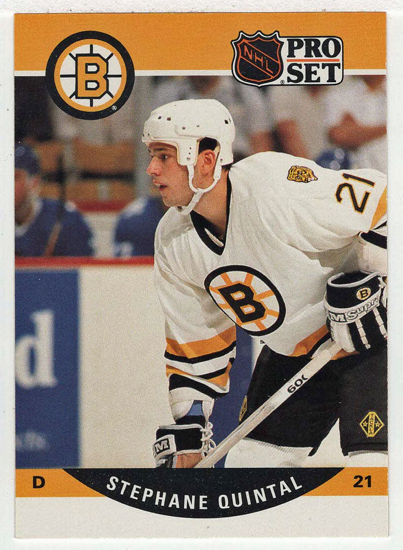 Stephane Quintal RC - Boston Bruins (NHL Hockey Card) 1990-91 Pro Set # 410 Mint