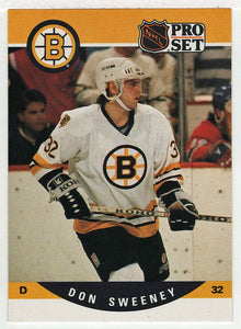 Don Sweeney RC - Boston Bruins (NHL Hockey Card) 1990-91 Pro Set # 412 Mint