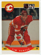 Tim Hunter RC - Calgary Flames (NHL Hockey Card) 1990-91 Pro Set # 423 Mint