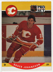 Roger Johansson RC - Calgary Flames (NHL Hockey Card) 1990-91 Pro Set # 424 Mint