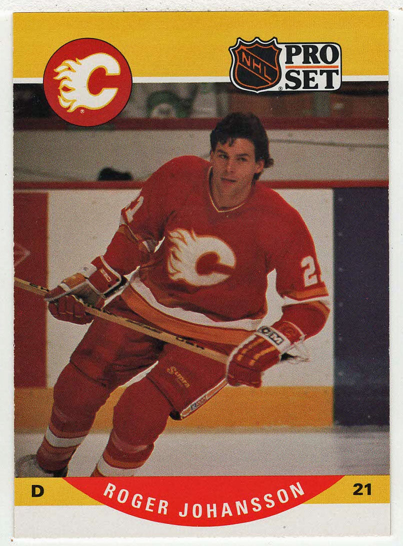 Roger Johansson RC - Calgary Flames (NHL Hockey Card) 1990-91 Pro Set # 424 Mint
