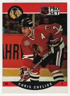 Chris Chelios - Chicago Blackhawks (NHL Hockey Card) 1990-91 Pro Set # 427 Mint
