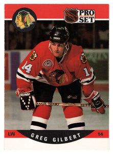 Greg Gilbert - Chicago Blackhawks (NHL Hockey Card) 1990-91 Pro Set # 429 Mint