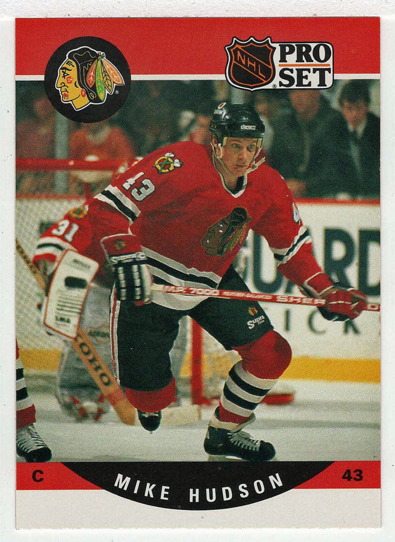 Mike Hudson RC - Chicago Blackhawks (NHL Hockey Card) 1990-91 Pro Set # 431 Mint