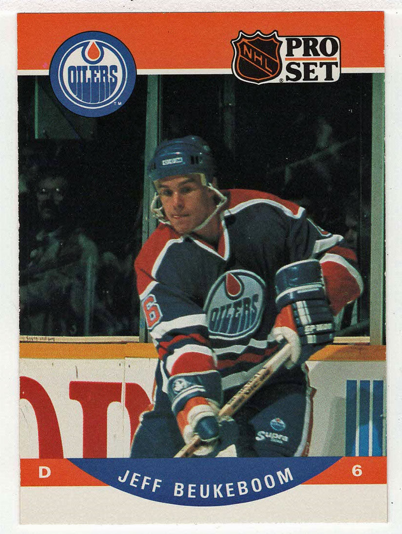 Jeff Beukeboom RC - Edmonton Oilers (NHL Hockey Card) 1990-91 Pro Set # 439 Mint