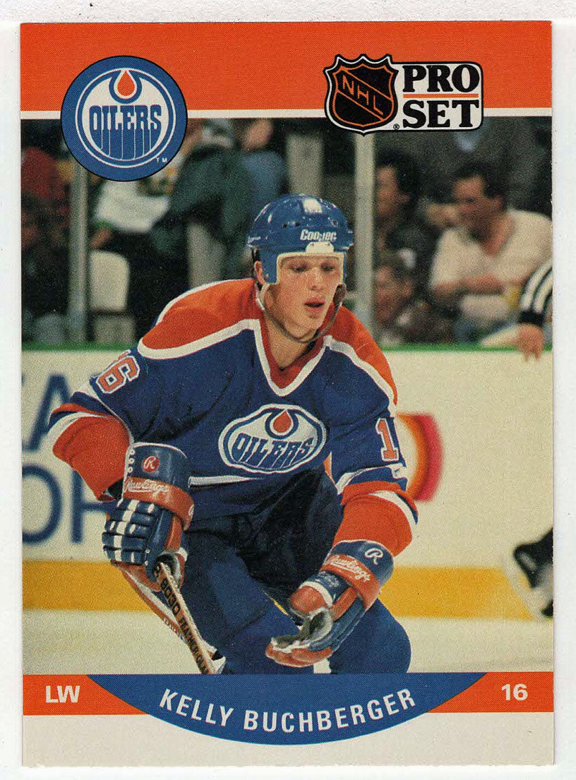 Kelly Buchberger RC - Edmonton Oilers (NHL Hockey Card) 1990-91 Pro Set # 441 Mint