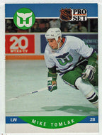 Mike Tomlak RC - Hartford Whalers (NHL Hockey Card) 1990-91 Pro Set # 452 Mint