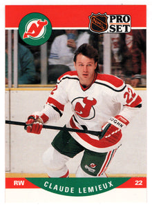 Claude Lemieux - New Jersey Devils (NHL Hockey Card) 1990-91 Pro Set # 478 Mint