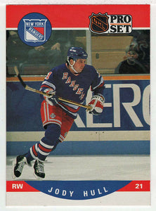 Jody Hull RC - New York Rangers (NHL Hockey Card) 1990-91 Pro Set # 490 Mint