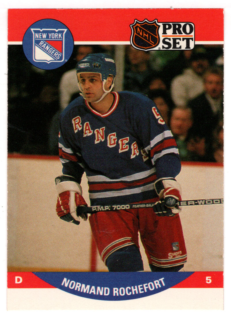 Normand Rochefort - New York Rangers (NHL Hockey Card) 1990-91 Pro Set # 494 Mint