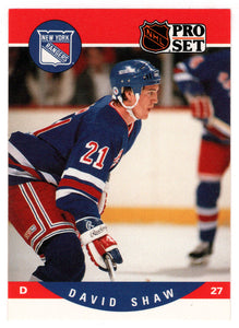 David Shaw - New York Rangers (NHL Hockey Card) 1990-91 Pro Set # 495 Mint