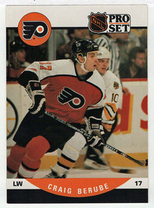 Craig Berube RC - Philadelphia Flyers (NHL Hockey Card) 1990-91 Pro Set # 498 Mint