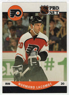 Normand Lacombe RC - Philadelphia Flyers (NHL Hockey Card) 1990-91 Pro Set # 500 Mint