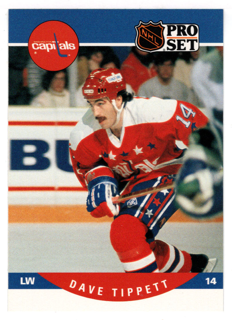 Dave Tippett - Washington Capitals (NHL Hockey Card) 1990-91 Pro Set # 555 Mint