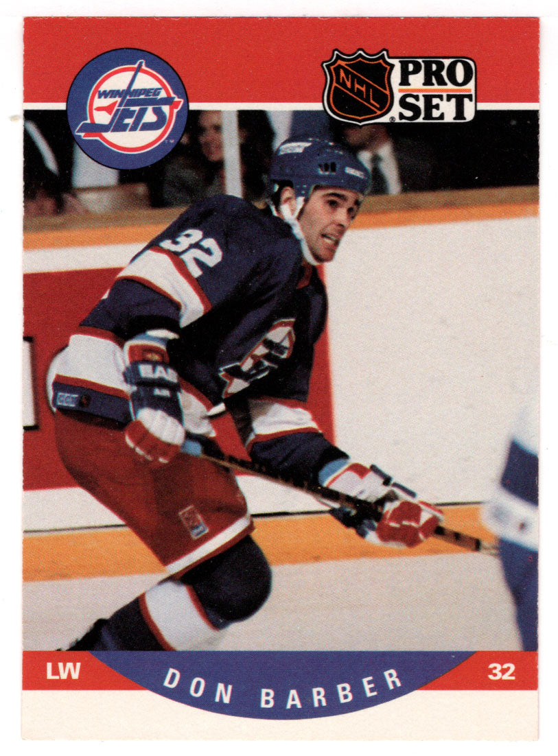 Don Barber - Winnipeg Jets (NHL Hockey Card) 1990-91 Pro Set # 558 Mint