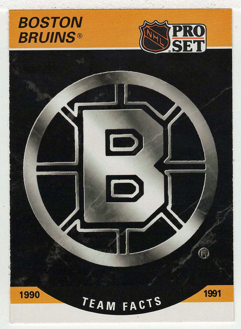 Boston Bruins Logo (NHL Hockey Card) 1990-91 Pro Set # 566 Mint