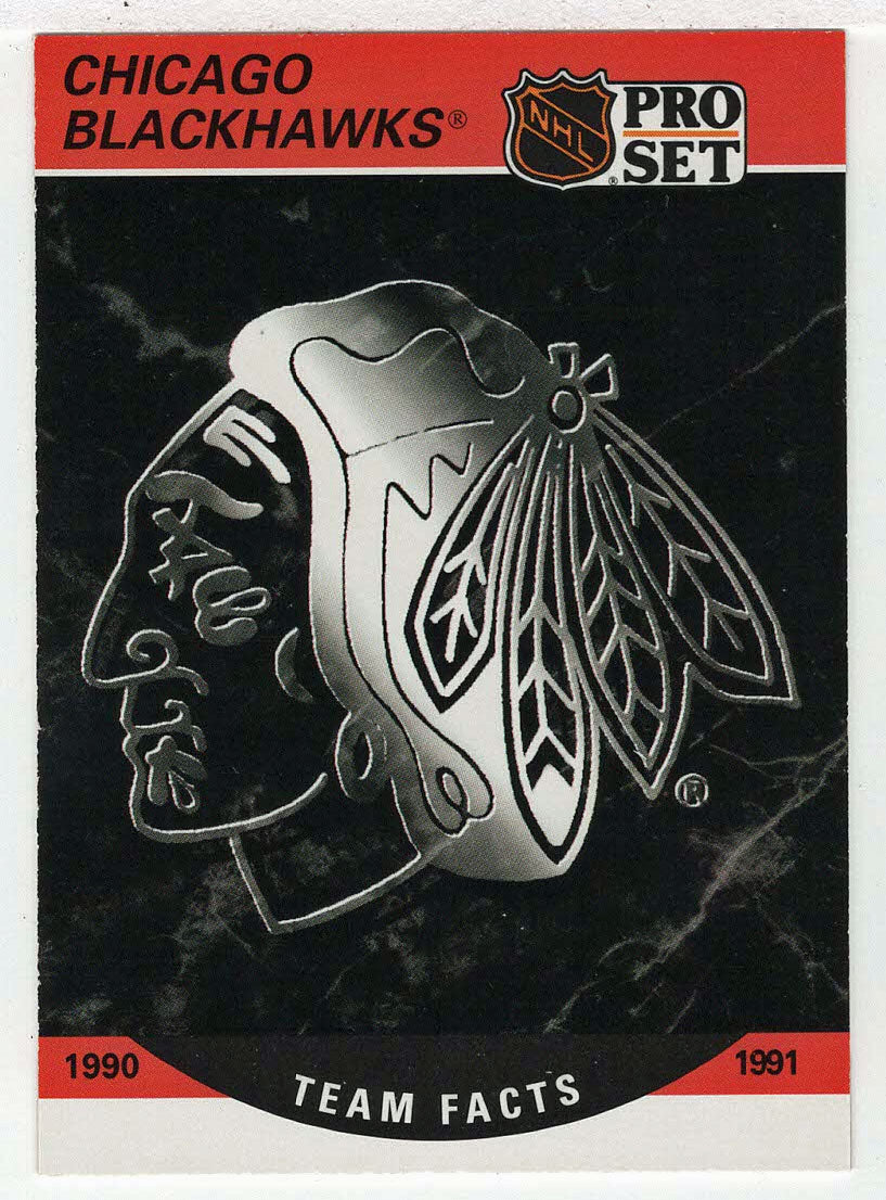 Chicago Blackhawks Logo (NHL Hockey Card) 1990-91 Pro Set # 569 Mint