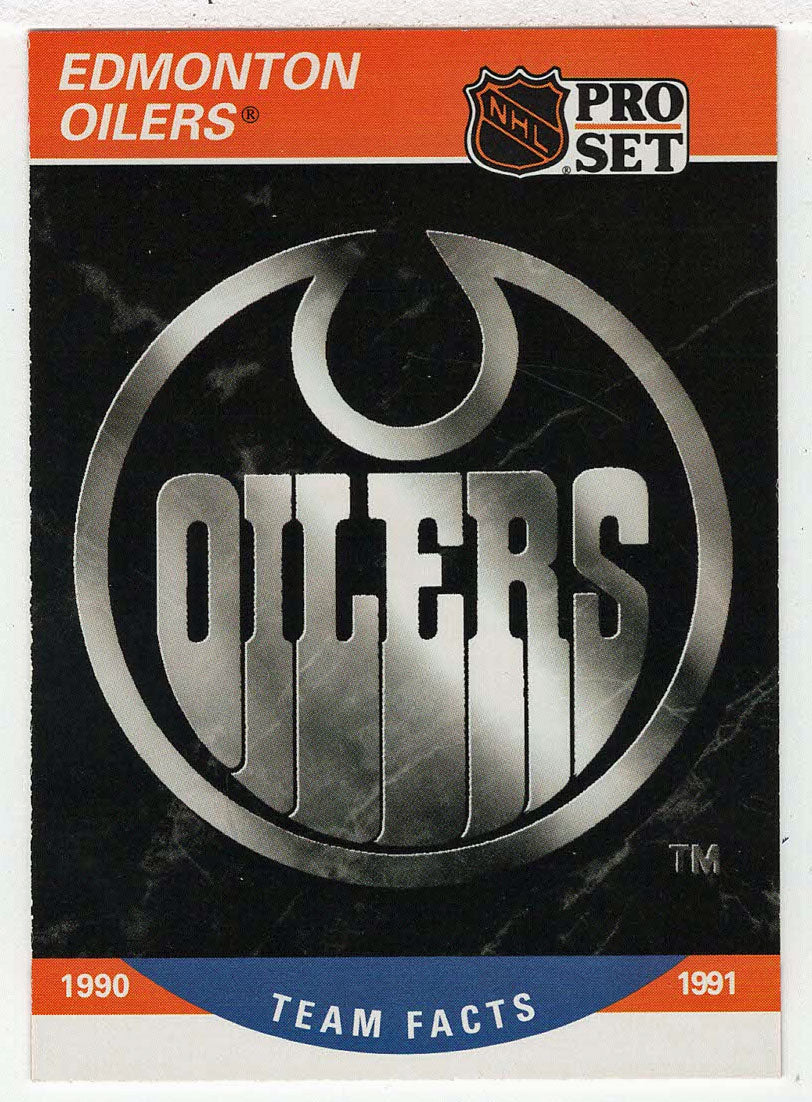 Edmonton Oilers Logo (NHL Hockey Card) 1990-91 Pro Set # 571 Mint