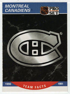Montreal Canadiens Logo (NHL Hockey Card) 1990-91 Pro Set # 575 Mint