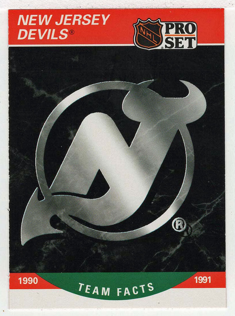 New Jersey Devils Logo (NHL Hockey Card) 1990-91 Pro Set # 576 Mint