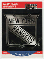 New York Rangers Logo (NHL Hockey Card) 1990-91 Pro Set # 578 Mint