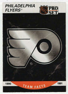 Philadelphia Flyers Logo (NHL Hockey Card) 1990-91 Pro Set # 579 Mint