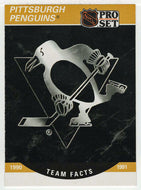 Pittsburgh Penguins Logo (NHL Hockey Card) 1990-91 Pro Set # 580 Mint
