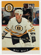 Wes Walz RC - Boston Bruins (NHL Hockey Card) 1990-91 Pro Set # 589 Mint
