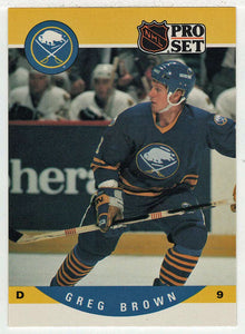 Greg Brown RC - Buffalo Sabres (NHL Hockey Card) 1990-91 Pro Set # 590 Mint