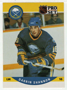 Darrin Shannon RC - Buffalo Sabres (NHL Hockey Card) 1990-91 Pro Set # 592 Mint