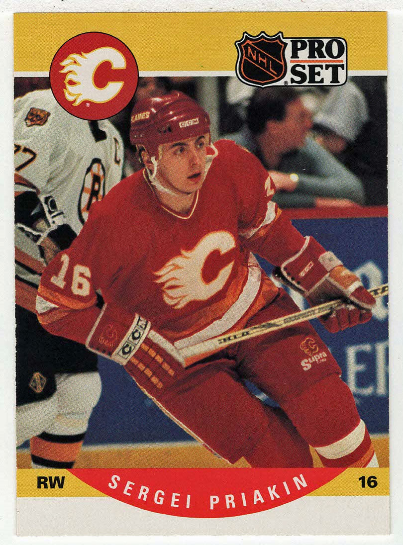 Sergei Priakin RC - Calgary Flames (NHL Hockey Card) 1990-91 Pro Set # 594 Mint