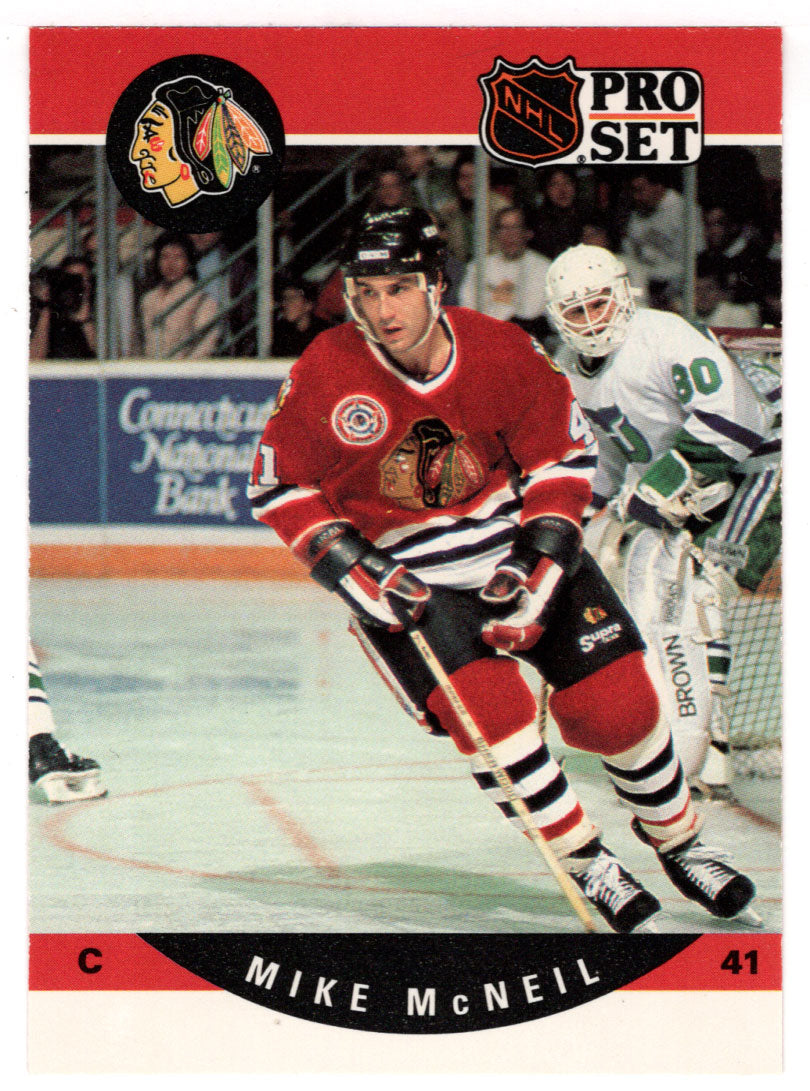 Mike McNeil - Chicago Blackhawks (NHL Hockey Card) 1990-91 Pro Set # 600 Mint