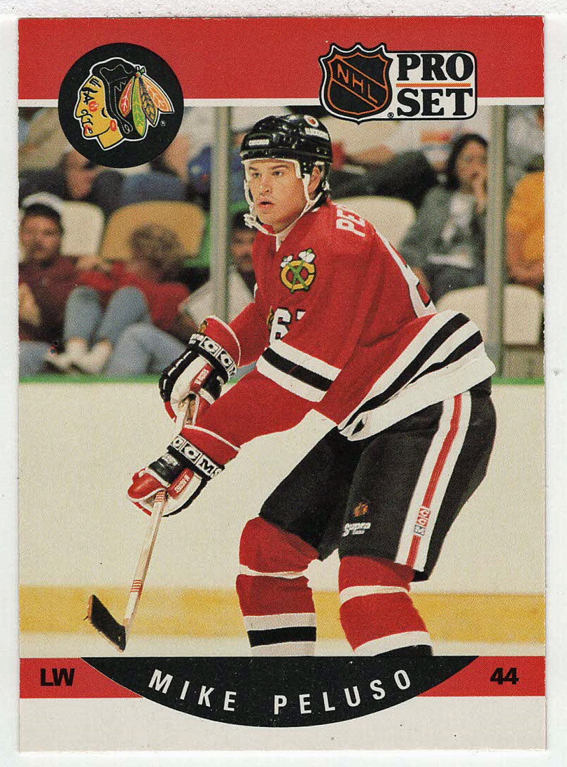 Mike Peluso RC - Chicago Blackhawks (NHL Hockey Card) 1990-91 Pro Set # 601 Mint