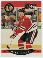 Mike Peluso RC - Chicago Blackhawks (NHL Hockey Card) 1990-91 Pro Set # 601 Mint