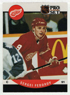 Sergei Fedorov RC - Detroit Red Wings (NHL Hockey Card) 1990-91 Pro Set # 604 Mint