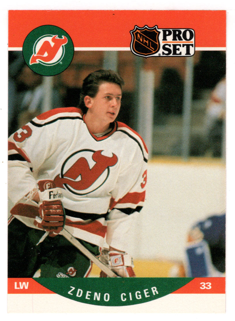 Zdeno Ciger - New Jersey Devils (NHL Hockey Card) 1990-91 Pro Set # 619 Mint