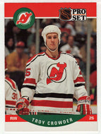 Troy Crowder RC - New Jersey Devils (NHL Hockey Card) 1990-91 Pro Set # 620 Mint