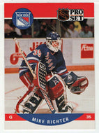 Mike Richter RC - New York Rangers (NHL Hockey Card) 1990-91 Pro Set # 627 Mint