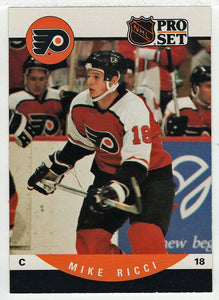 Mike Ricci RC - Philadelphia Flyers (NHL Hockey Card) 1990-91 Pro Set # 631 Mint