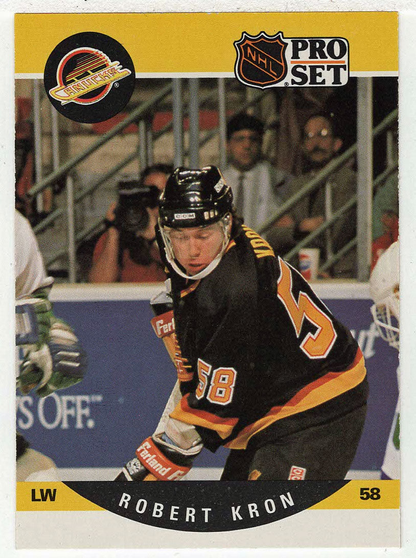 Robert Kron RC - Vancouver Canucks (NHL Hockey Card) 1990-91 Pro Set # 642 Mint