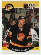 Adrien Plavsic RC - Vancouver Canucks (NHL Hockey Card) 1990-91 Pro Set # 644 Mint