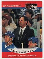 Dave Chambers - Quebec Nordiques - Coach (NHL Hockey Card) 1990-91 Pro Set # 675 Mint