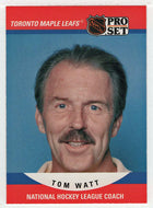 Tom Watt - Toronto Maple Leafs - Coach (NHL Hockey Card) 1990-91 Pro Set # 677 Mint