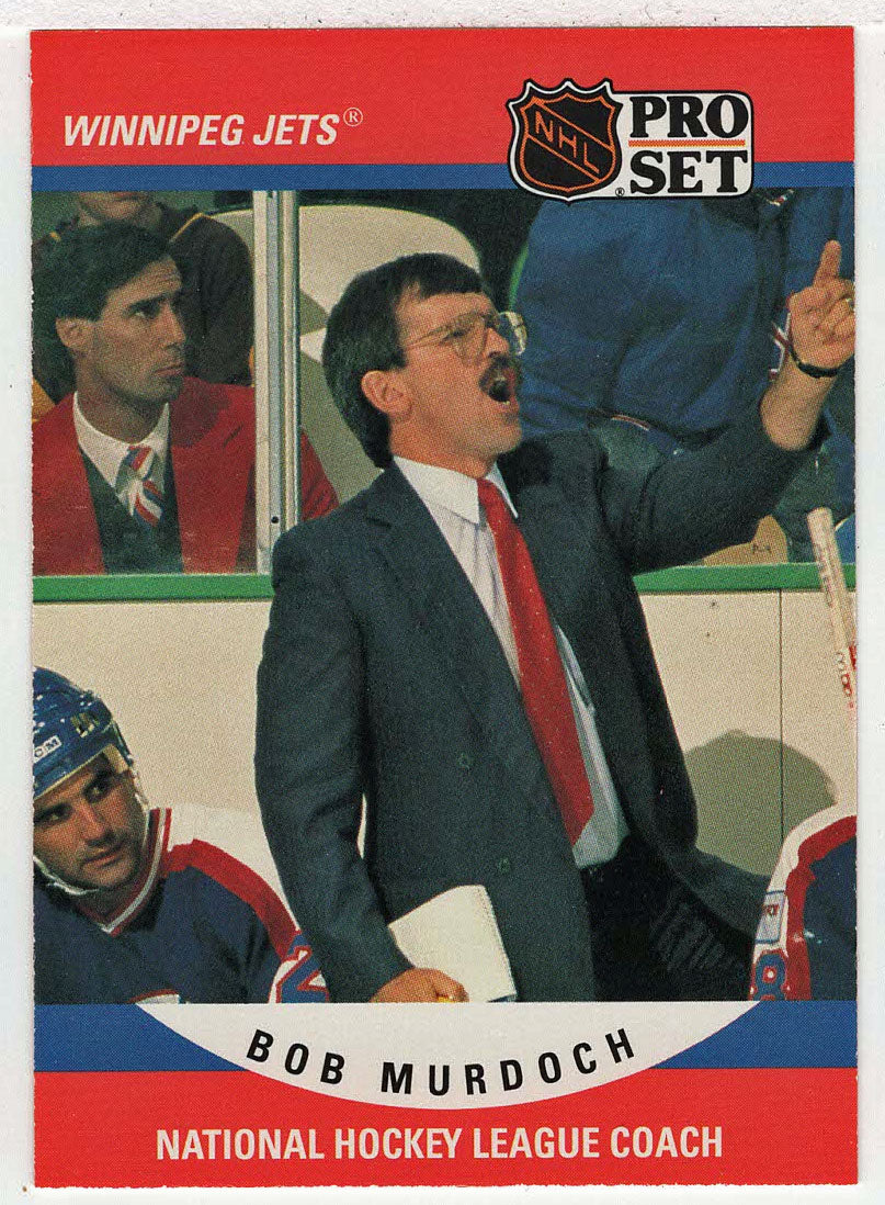 Bob Murdoch - Winnipeg Jets - Coach (NHL Hockey Card) 1990-91 Pro Set # 680 Mint