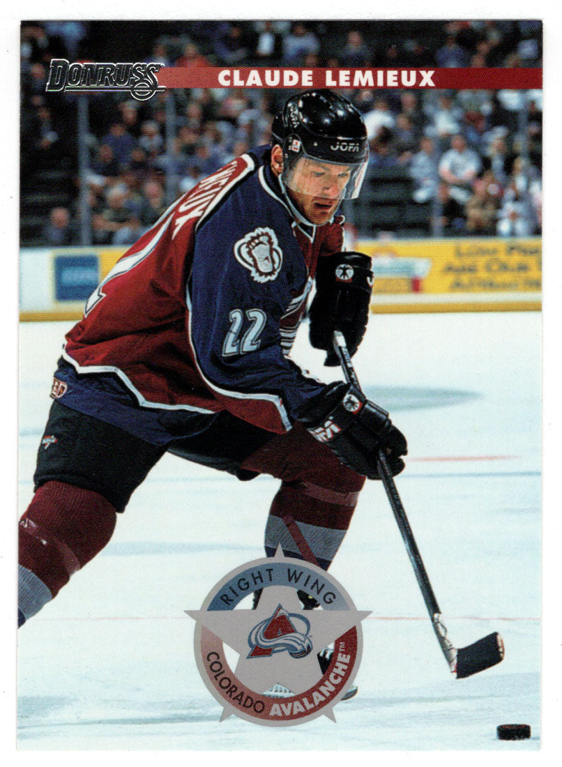 Claude Lemieux - Colorado Avalanche (NHL Hockey Card) 1996-97 Donruss # 23 Mint
