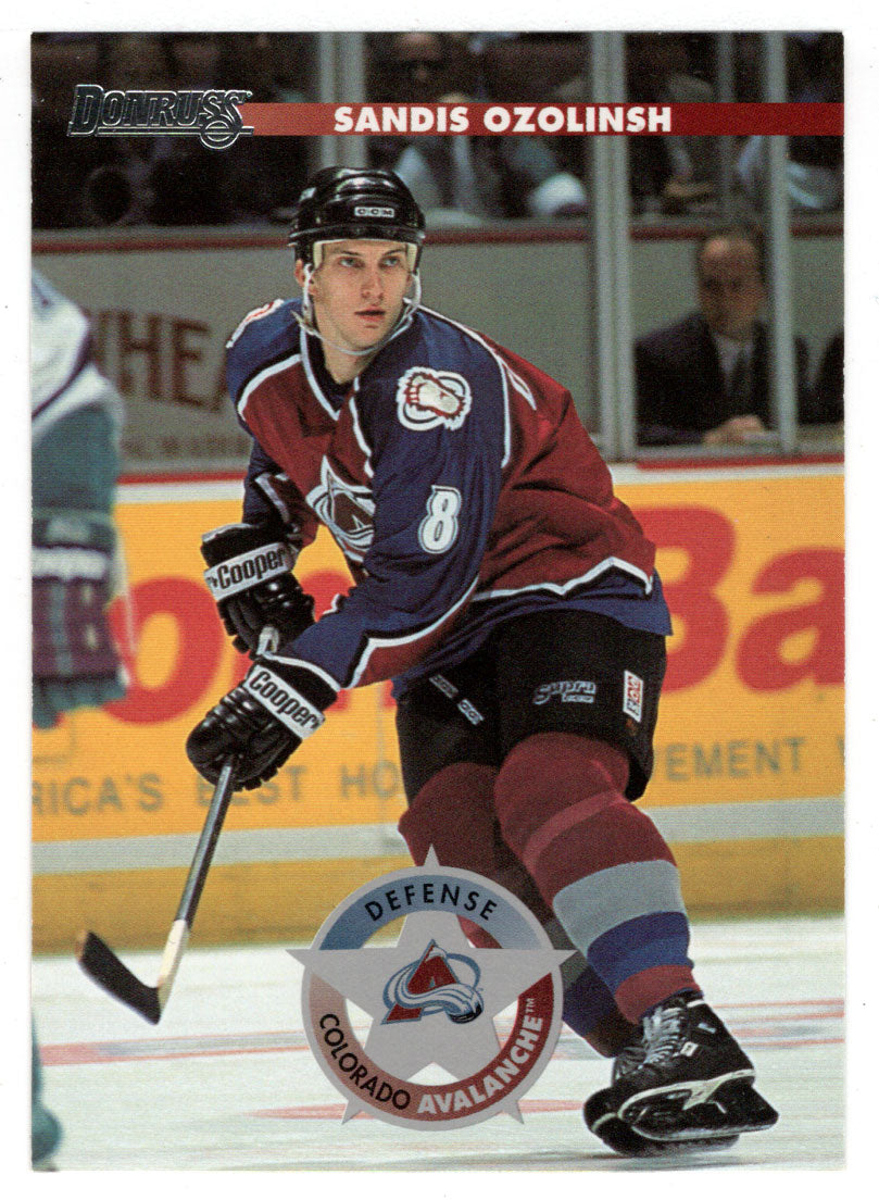 Sandis Ozolinsh - Colorado Avalanche (NHL Hockey Card) 1996-97 Donruss # 104 Mint