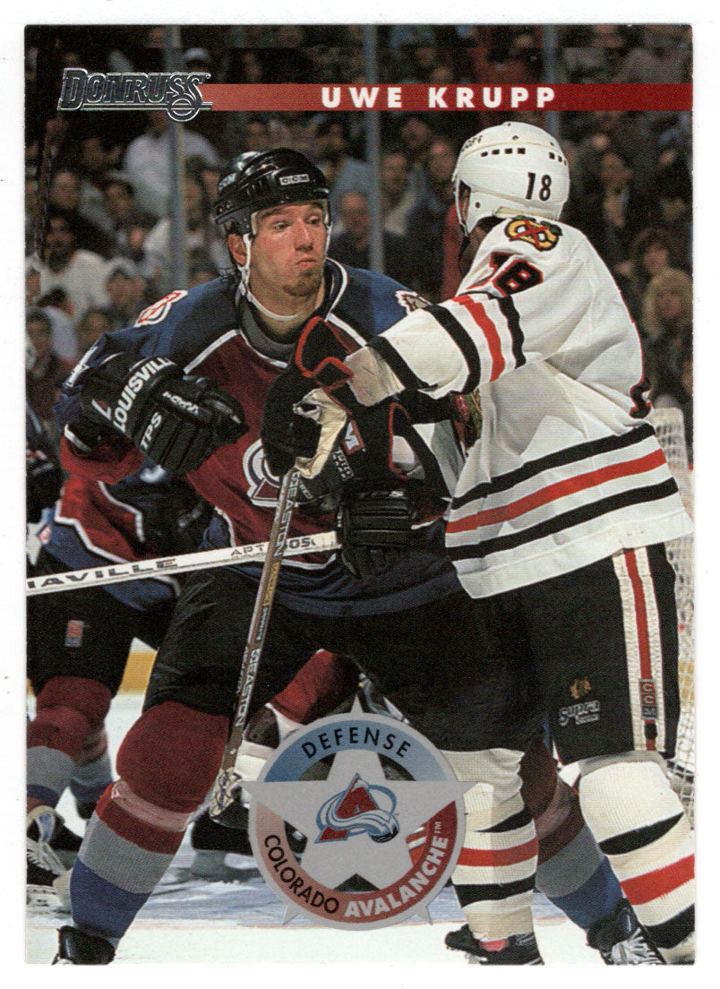 Uwe Krupp - Colorado Avalanche (NHL Hockey Card) 1996-97 Donruss # 114 Mint