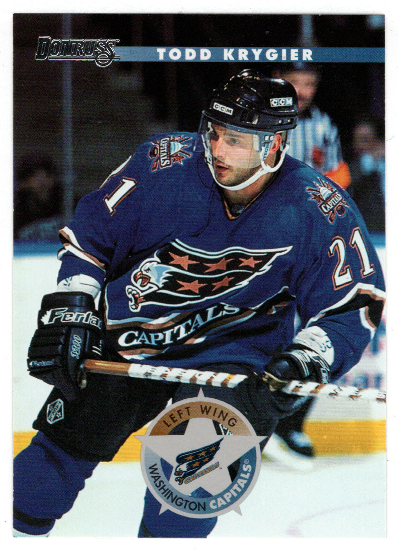 Todd Krygier - Washington Capitals (NHL Hockey Card) 1996-97 Donruss # 202 Mint