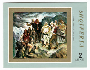 Albania # 1394 - Classic Art - Freedom Fighter by I. Lulani Postage Stamp Souvenir Sheet M/NH